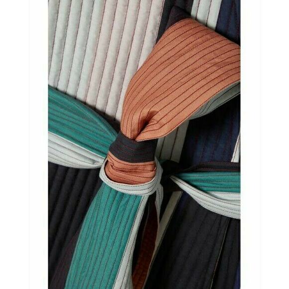 APIECE APART Boro striped colorblock quilted wrap jacket kimono stripe mixto 6 - Picture 6 of 11